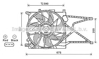 AVA QUALITY COOLING ol7597 -  Вентилятор, охлаждение двигателя
